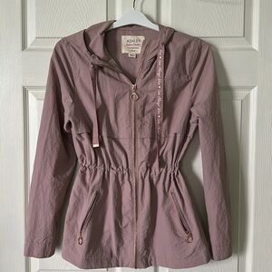 Ashley Sunrise Collection Mauve and Rose Gold Track Jacket Size Small